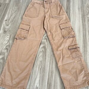 Hollister Women’s Size 4R W27 Straight Relaxed Khaki Utility Pants w/ Pockets